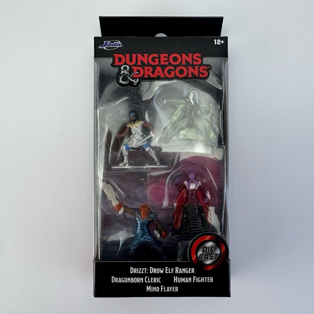 Dungeons & Dragons Die Cast Miniatures 4 Figures Set Jada toys inc 12+ Brand New
